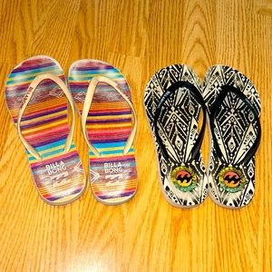 Billabong flip flop bundle size 6